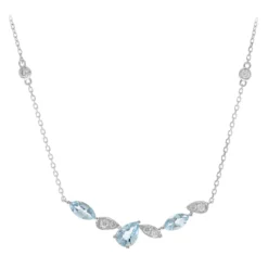 AAA-Brasilianischer Aquamarin-Goldcollier
