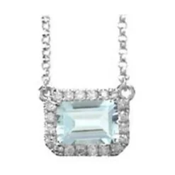 AAA-Brasilianischer Aquamarin-Goldcollier