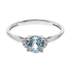 AAA-Brasilianischer Aquamarin-Goldring