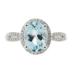 AAA-Brasilianischer Aquamarin-Goldring