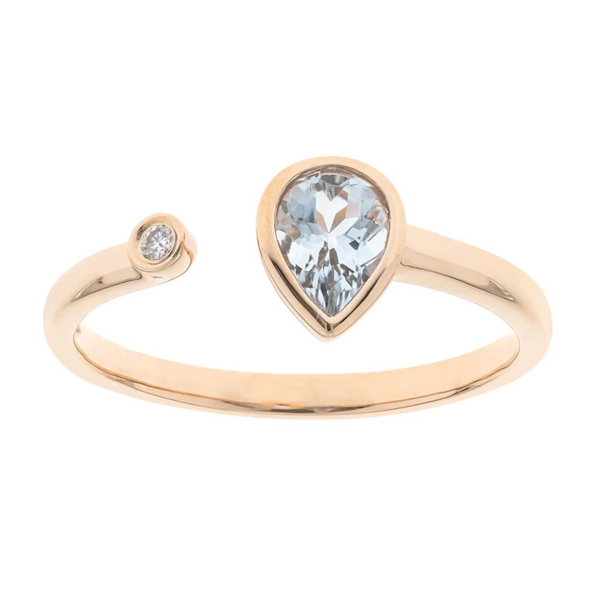 AAA-Brasilianischer Aquamarin-Goldring