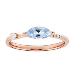 AAA-Brasilianischer Aquamarin-Goldring