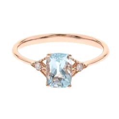 AAA-Brasilianischer Aquamarin-Goldring