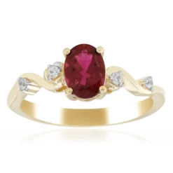 AAA-Brasilianischer Rubellit-Goldring