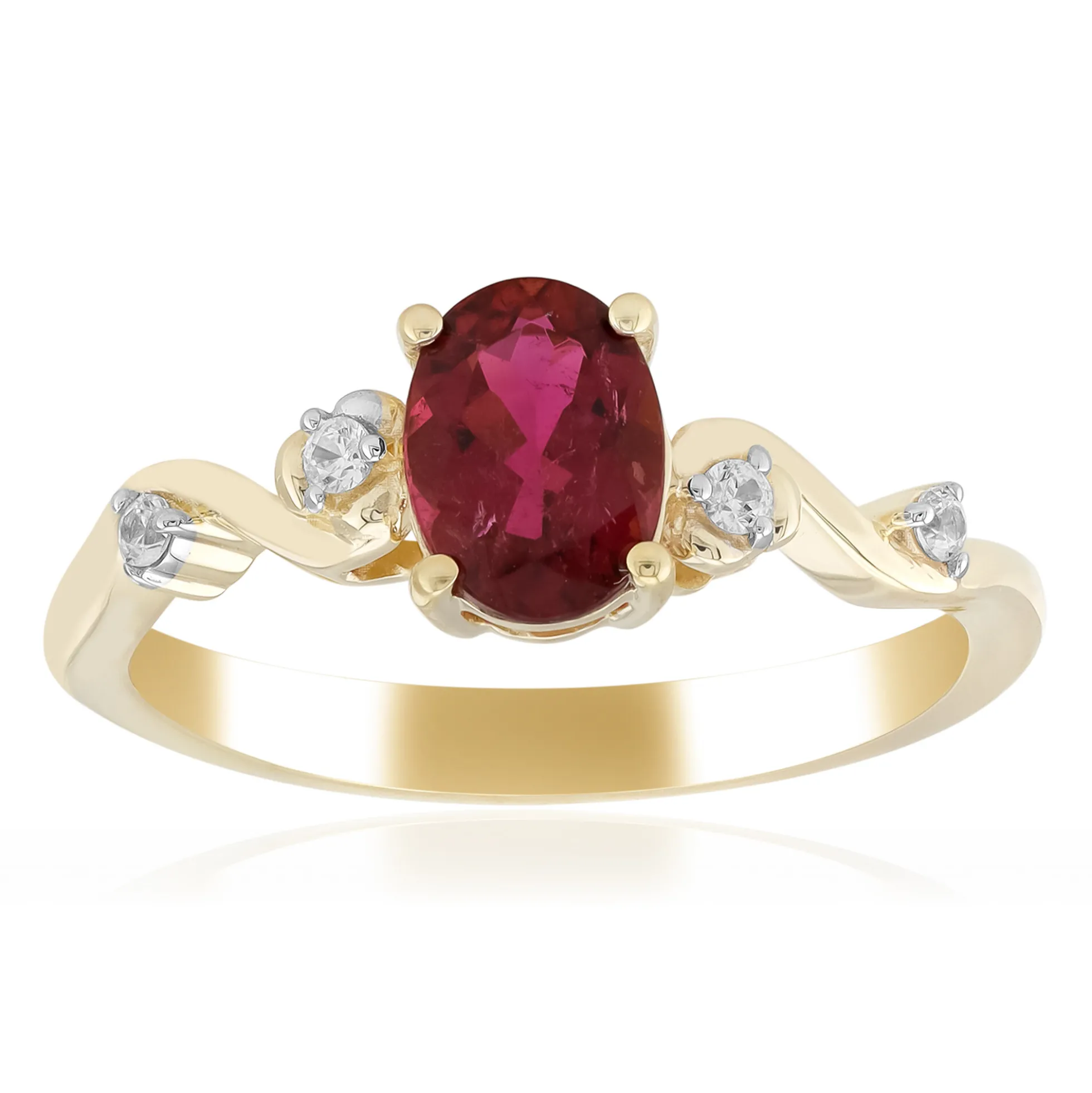 AAA-Brasilianischer Rubellit-Goldring