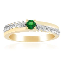 AAA-Kenianischer Tsavorit-Goldring