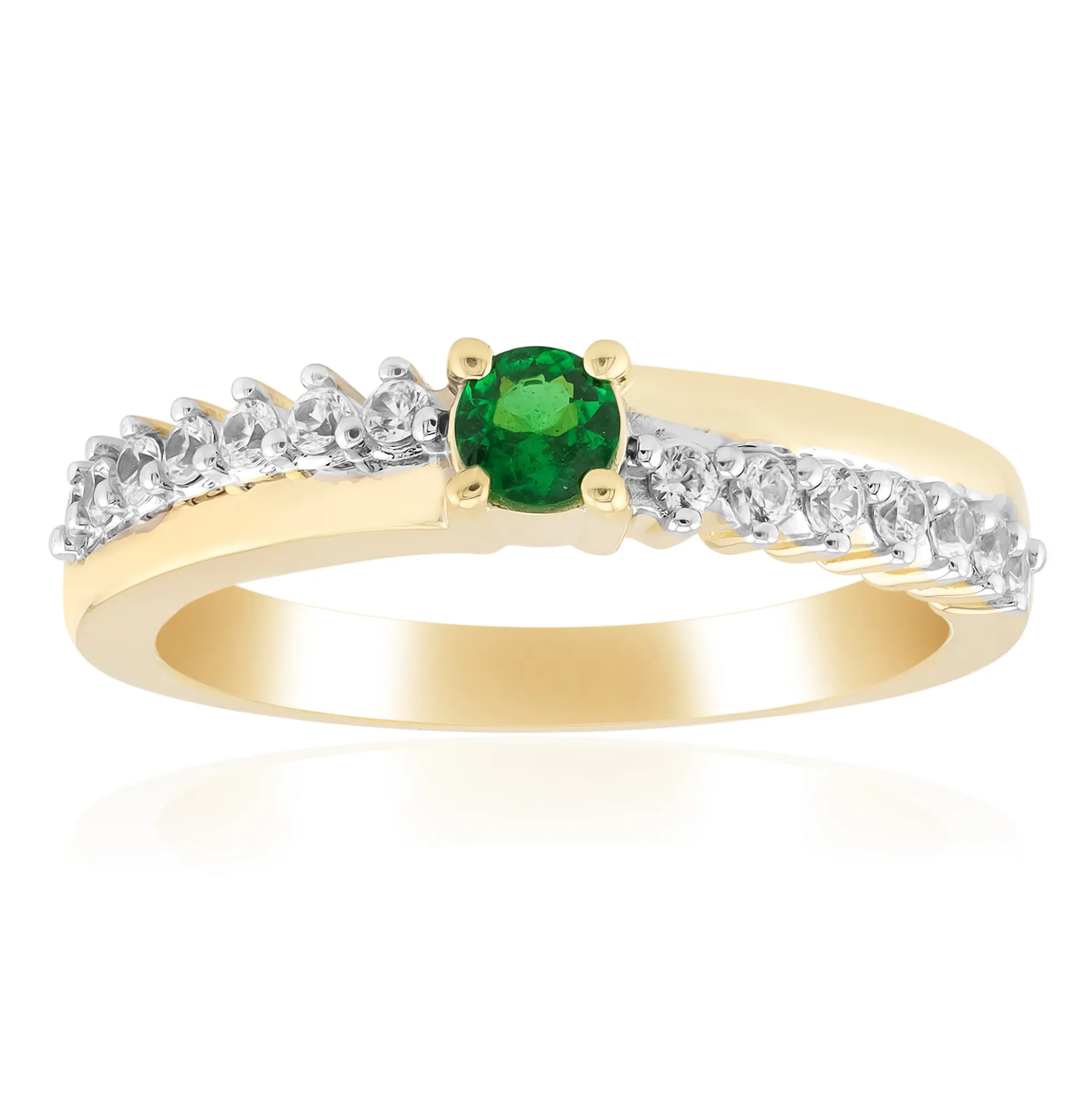 AAA-Kenianischer Tsavorit-Goldring
