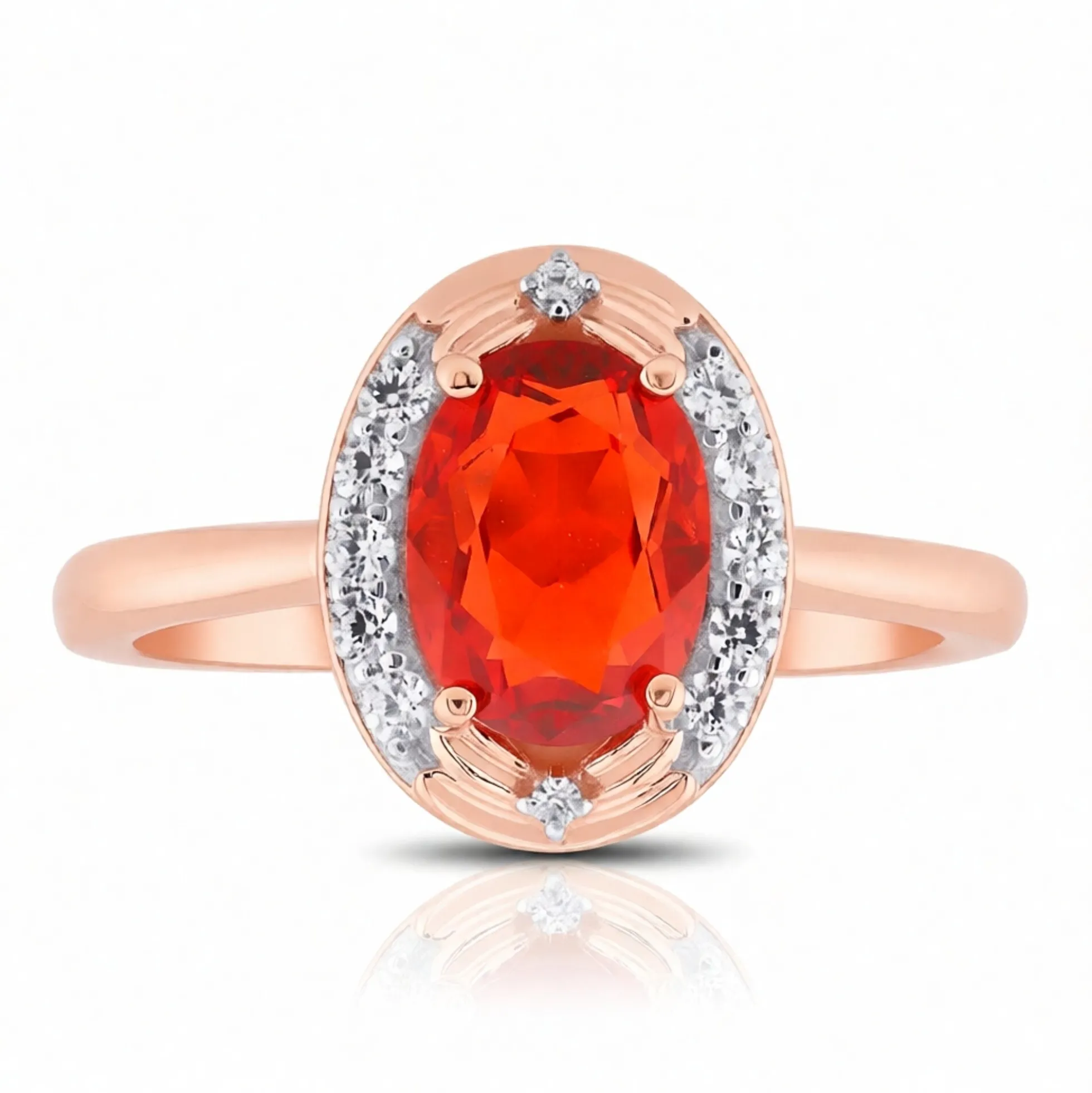 AAA-Mexikanischer Feueropal-Goldring