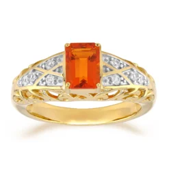 AAA-Mexikanischer Feueropal-Goldring