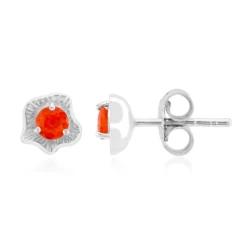 AAA-Mexikanischer Feueropal-Silberohrringe