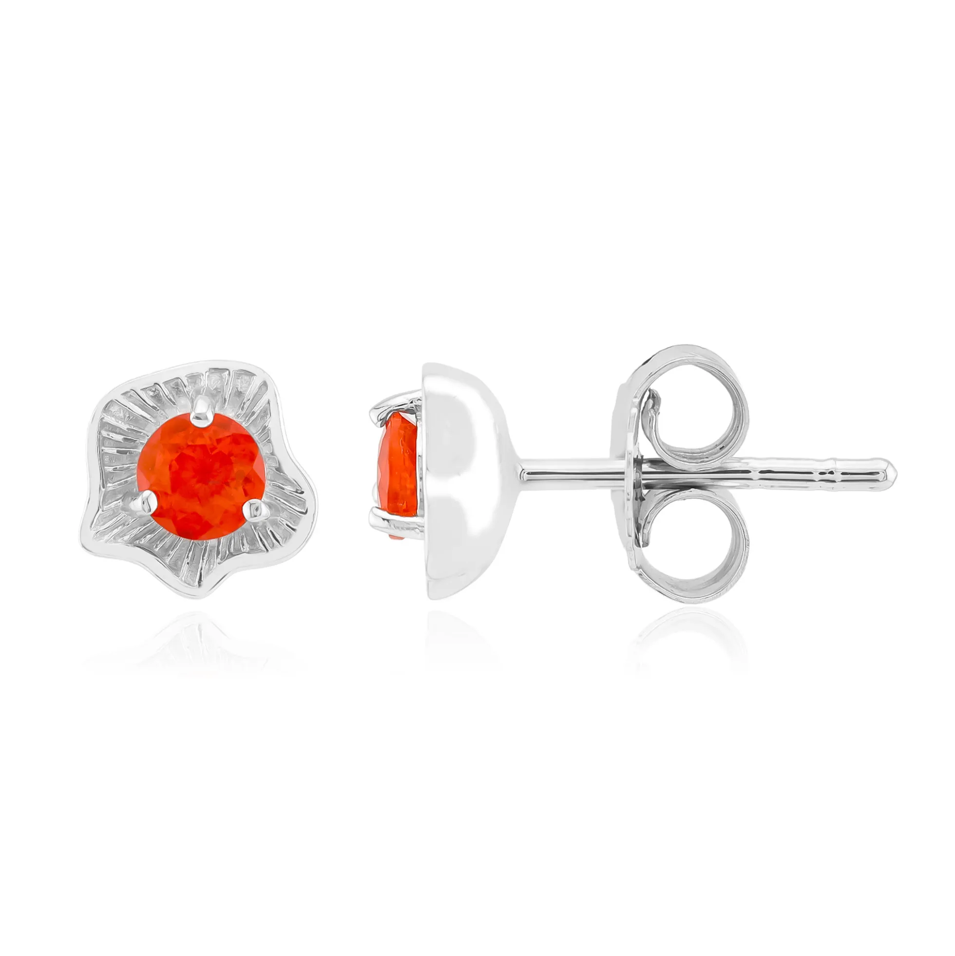 AAA-Mexikanischer Feueropal-Silberohrringe