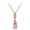 AAA-Morganit-Goldhalskette
