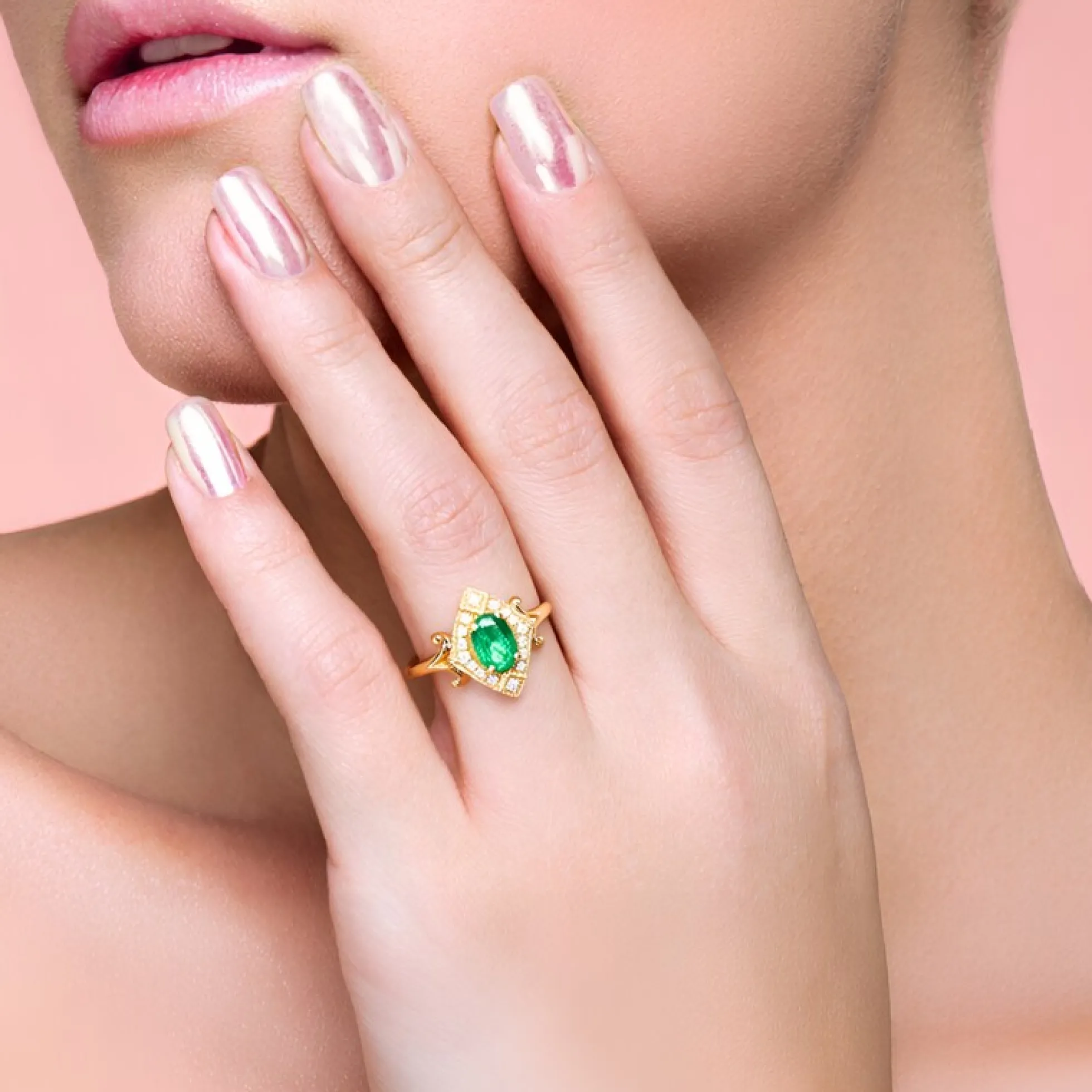 AAA-Sambia-Smaragd-Goldring