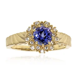 AAA-Tansanit-Goldring
