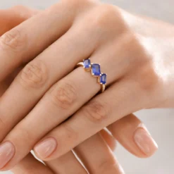 AAA-Tansanit-Goldring