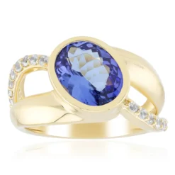 AAA-Tansanit-Goldring