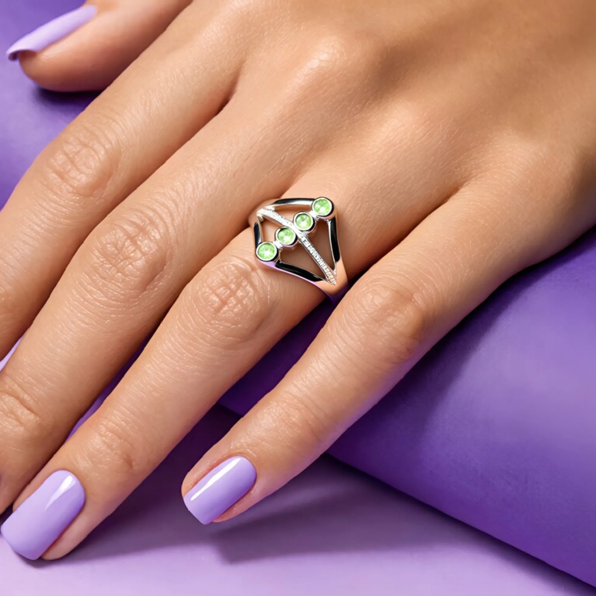 Alexandrit-Katzenauge-Silberring