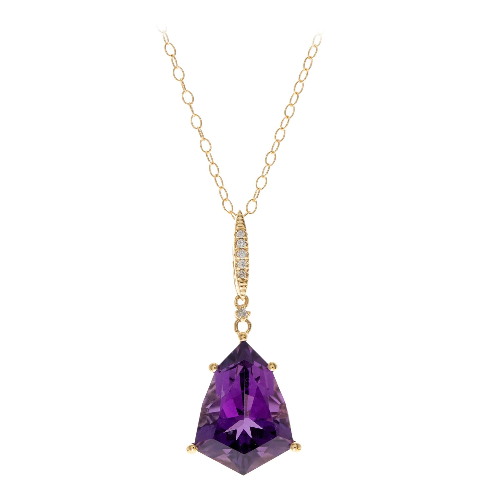 Amethyst-Goldhalskette