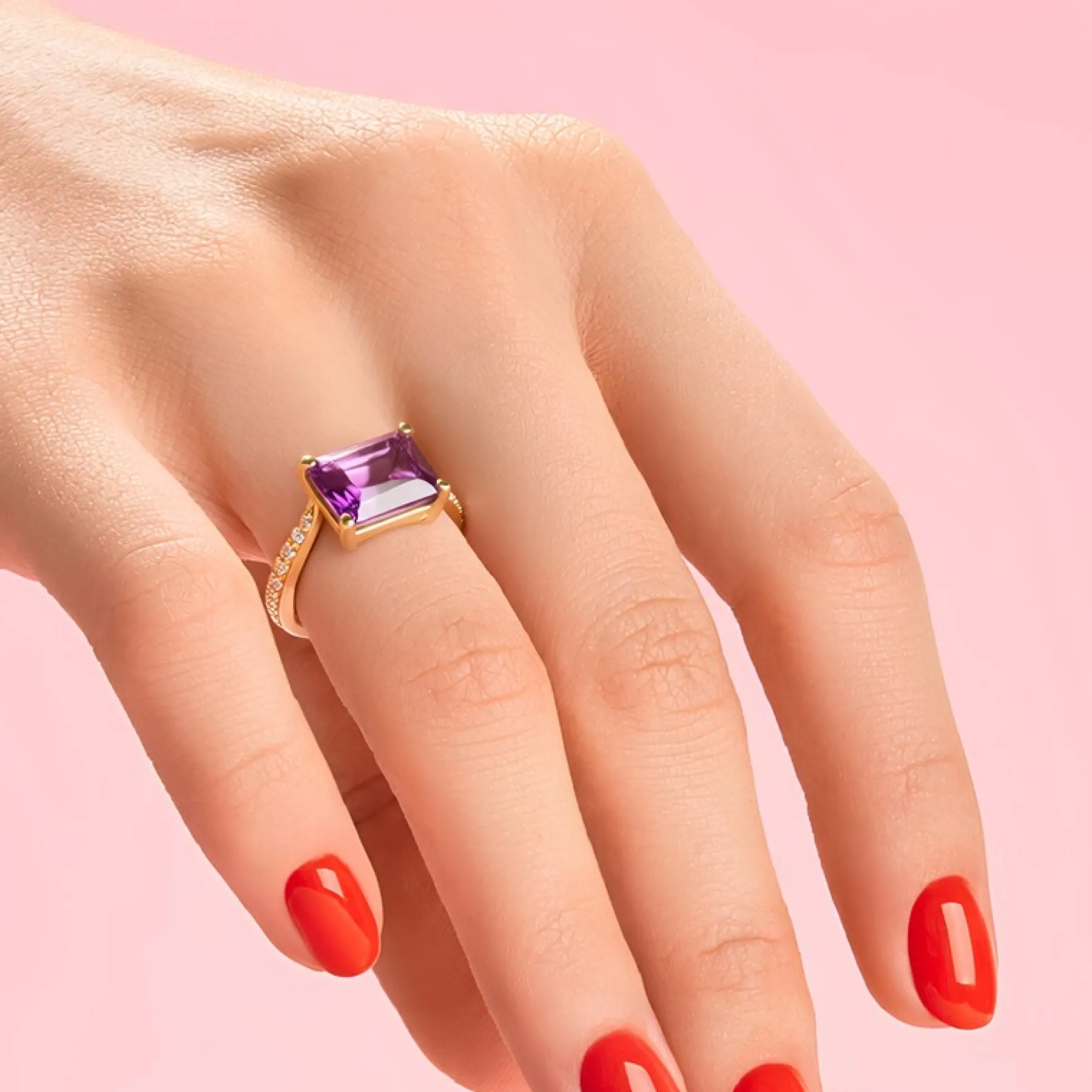 Amethyst-Goldring