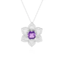 Amethyst-Silberhalskette