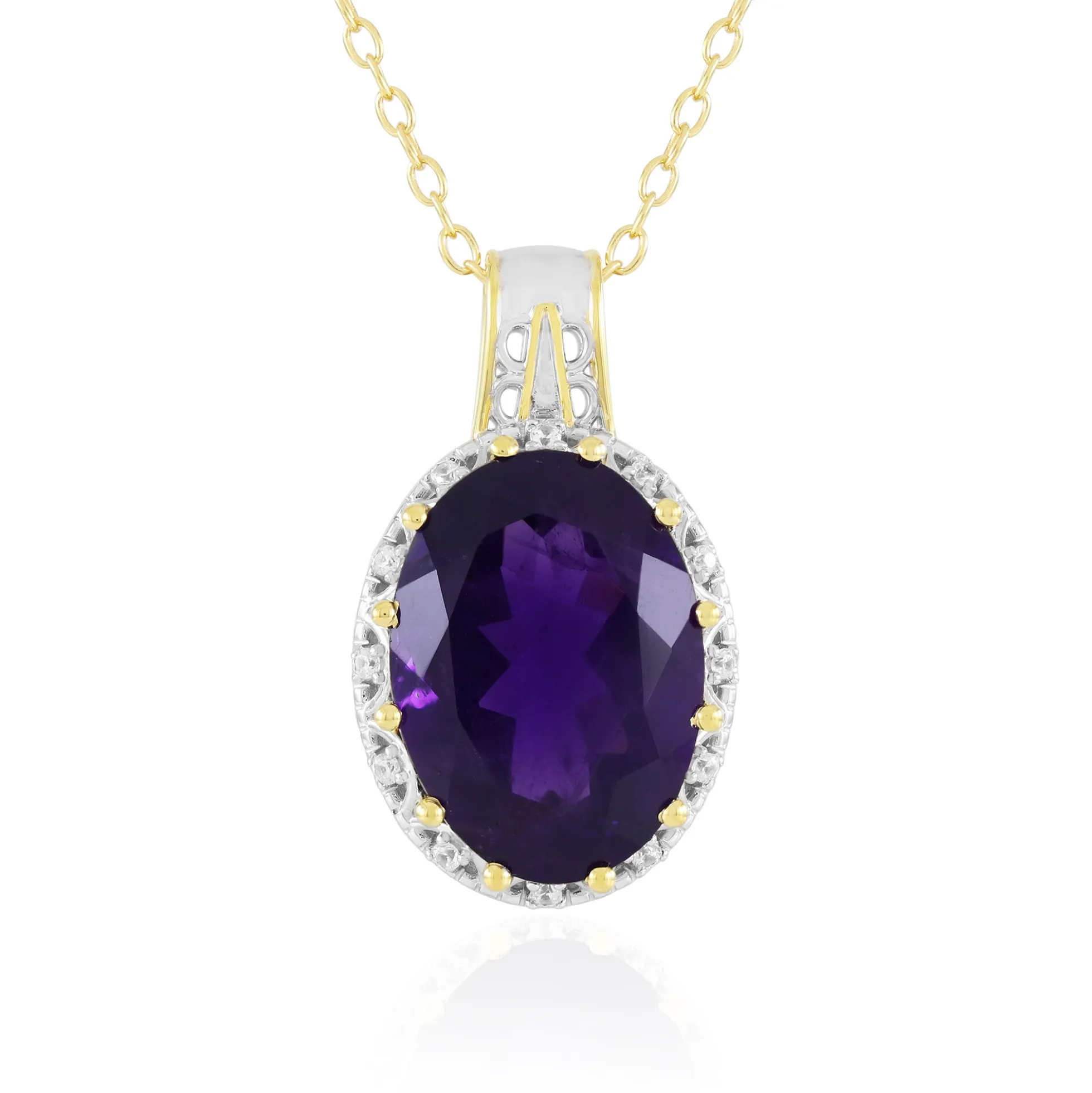 Amethyst-Silberhalskette
