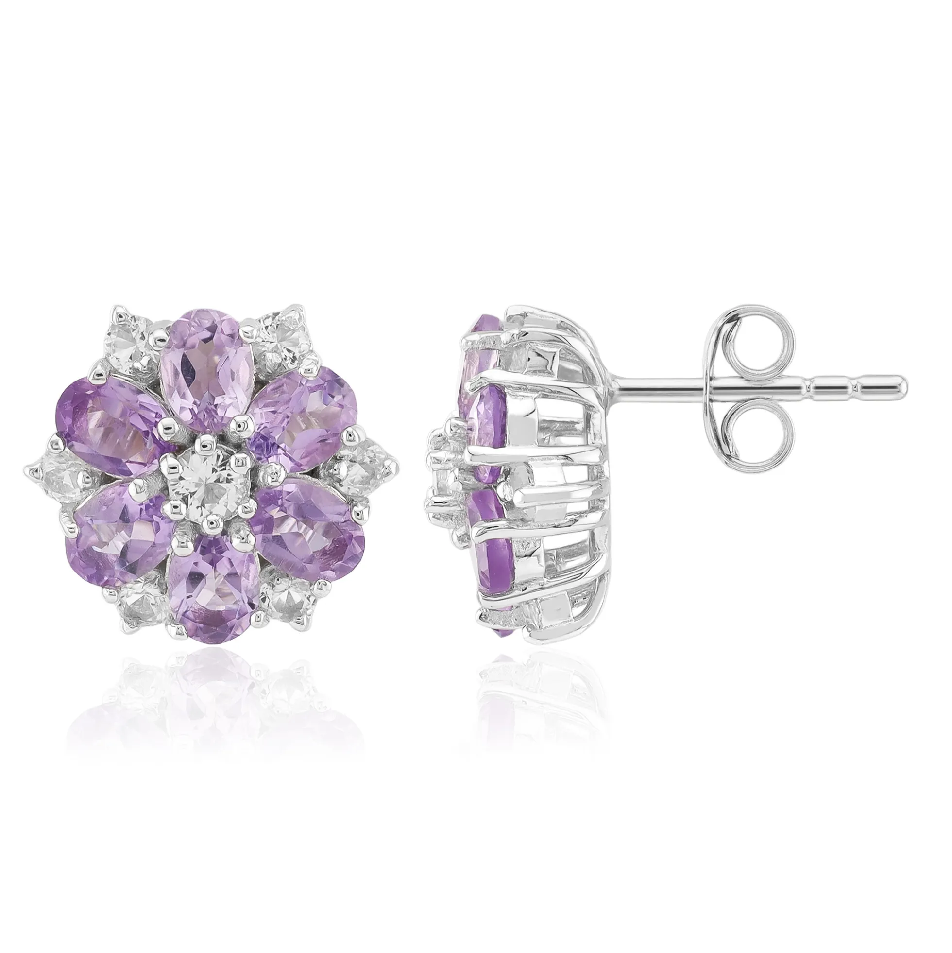 Amethyst-Silberohrringe