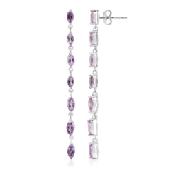 Amethyst-Silberohrringe
