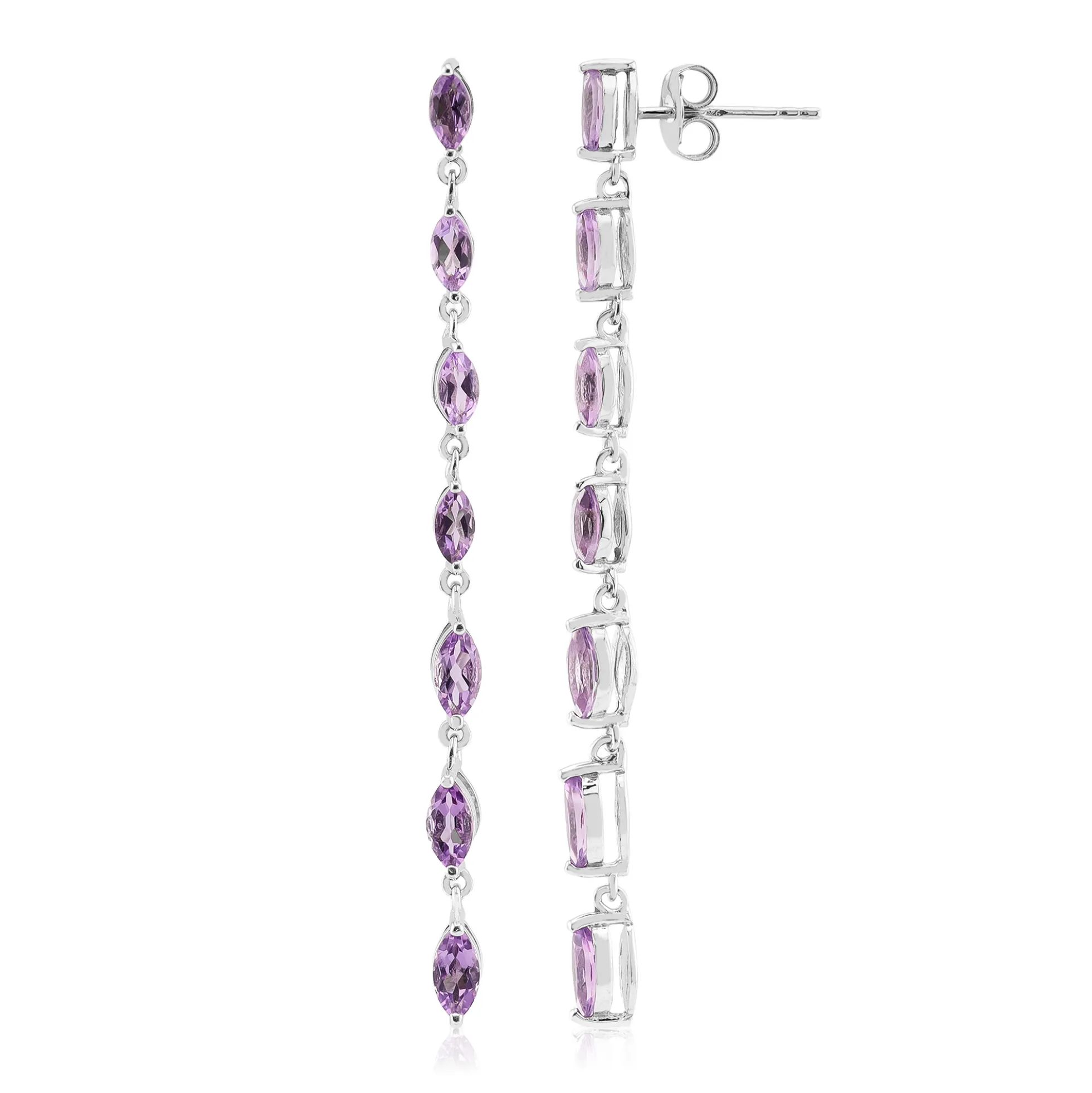 Amethyst-Silberohrringe