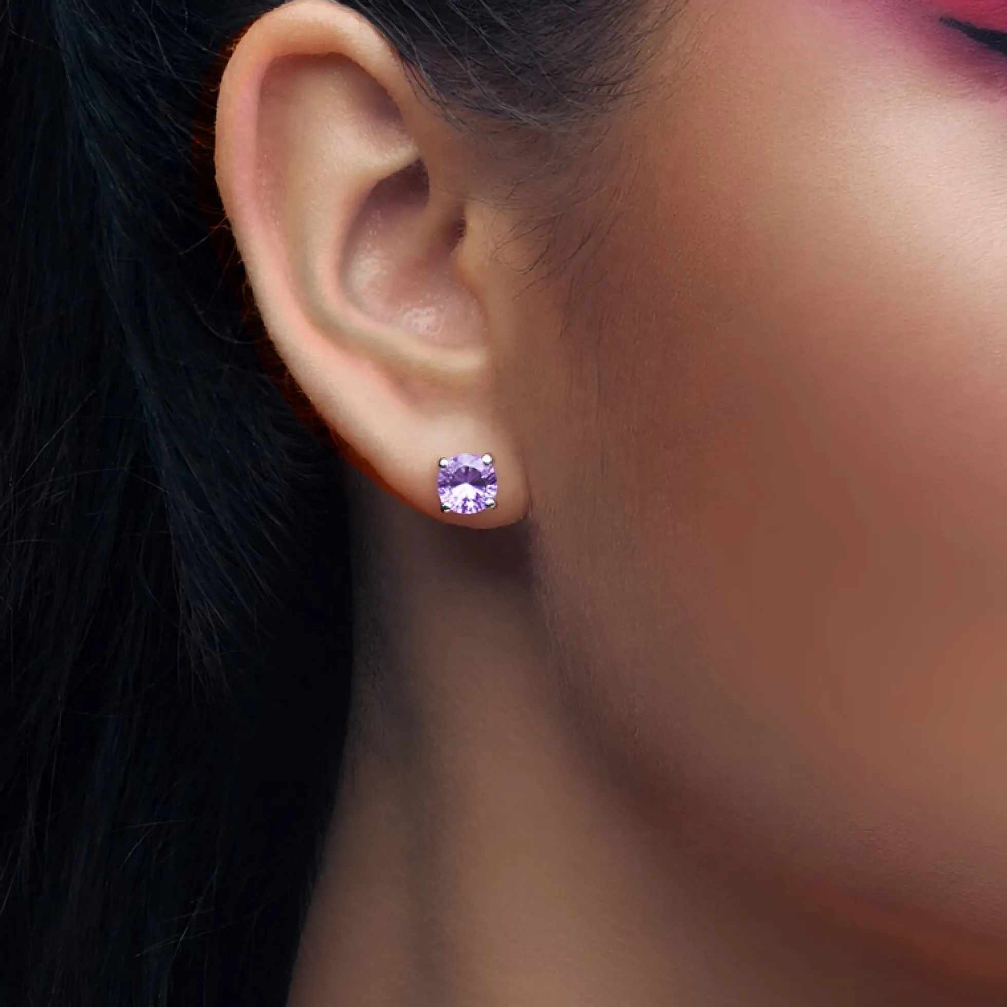 Amethyst-Silberohrringe