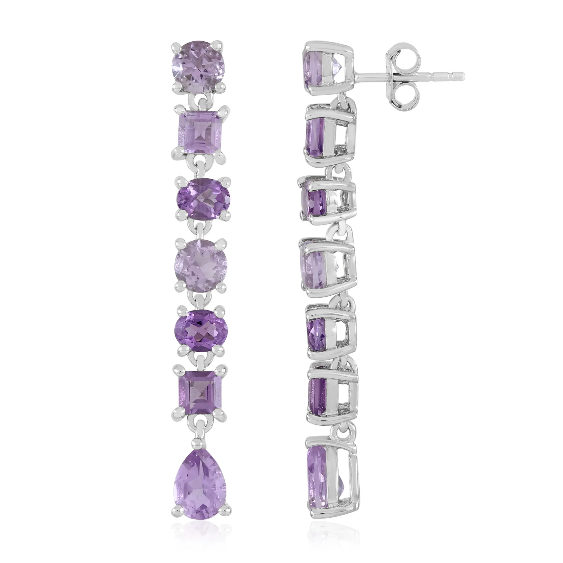 Amethyst-Silberohrringe