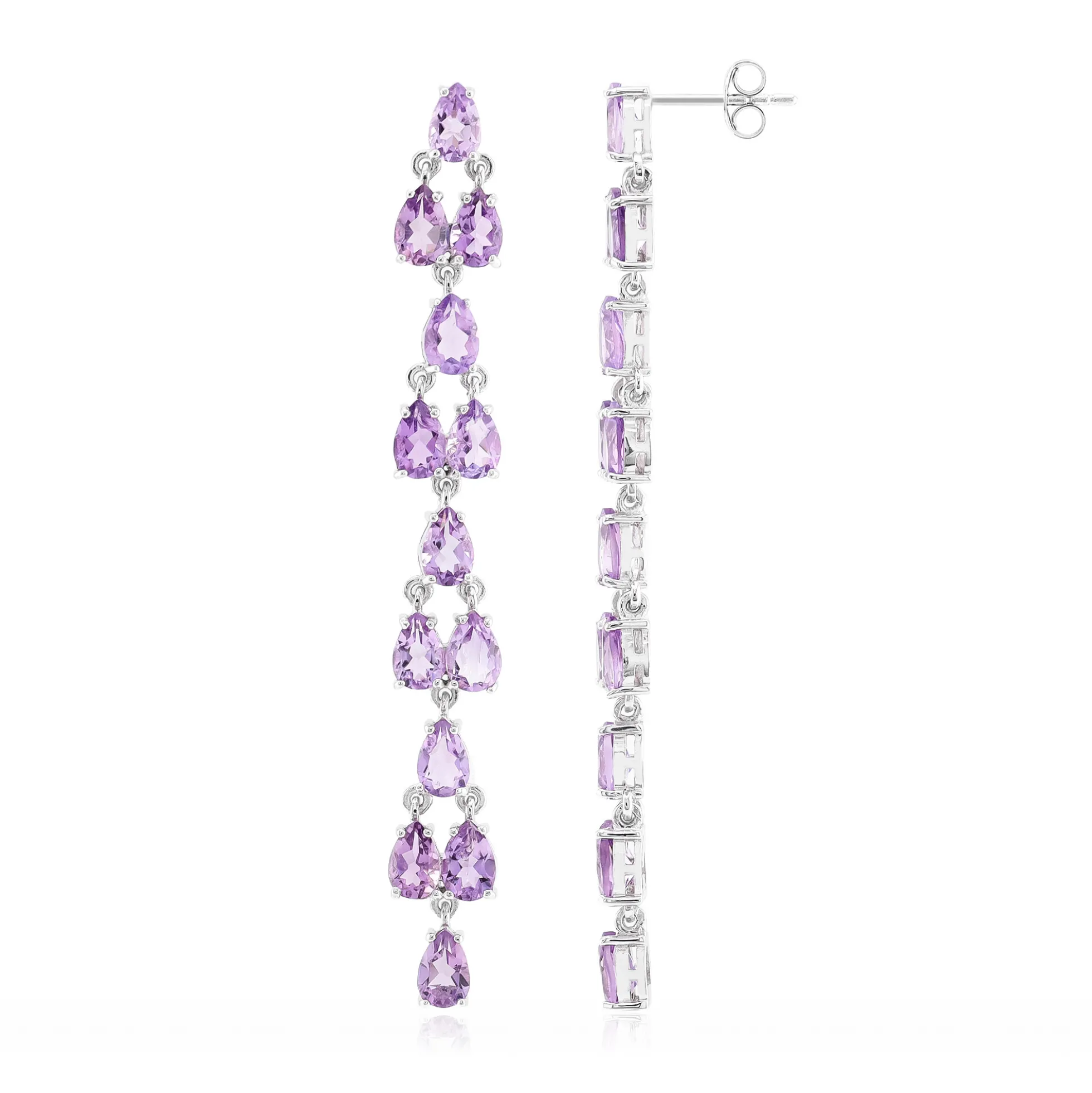 Amethyst-Silberohrringe