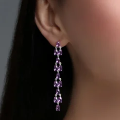 Amethyst-Silberohrringe