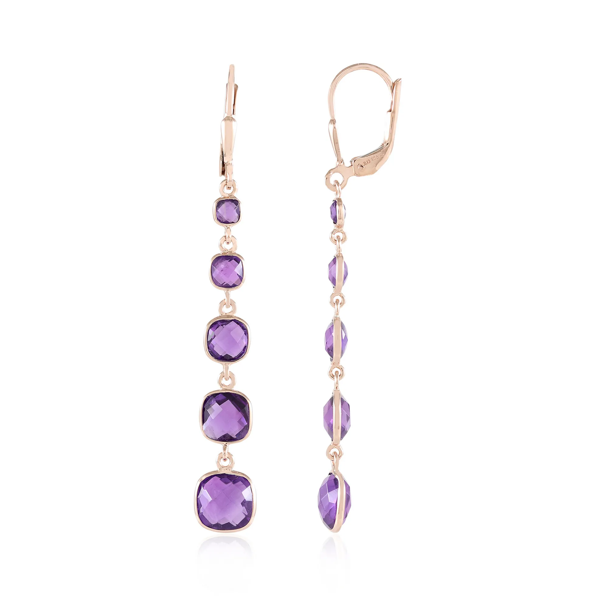 Amethyst-Silberohrringe