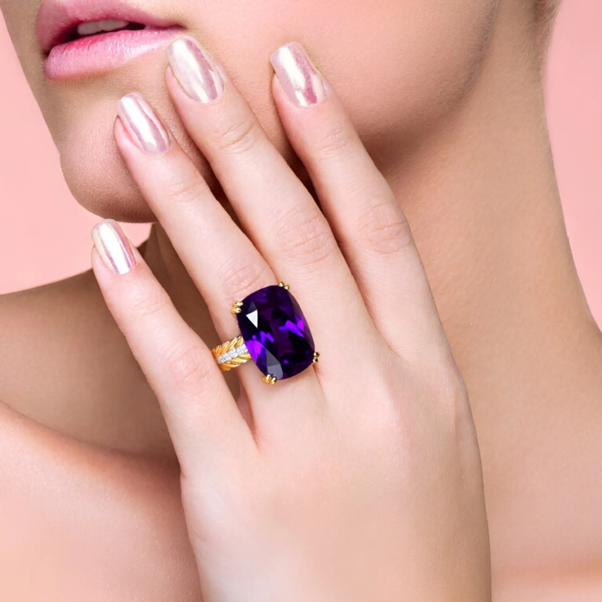 Amethyst-Silberring