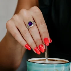Amethyst-Silberring