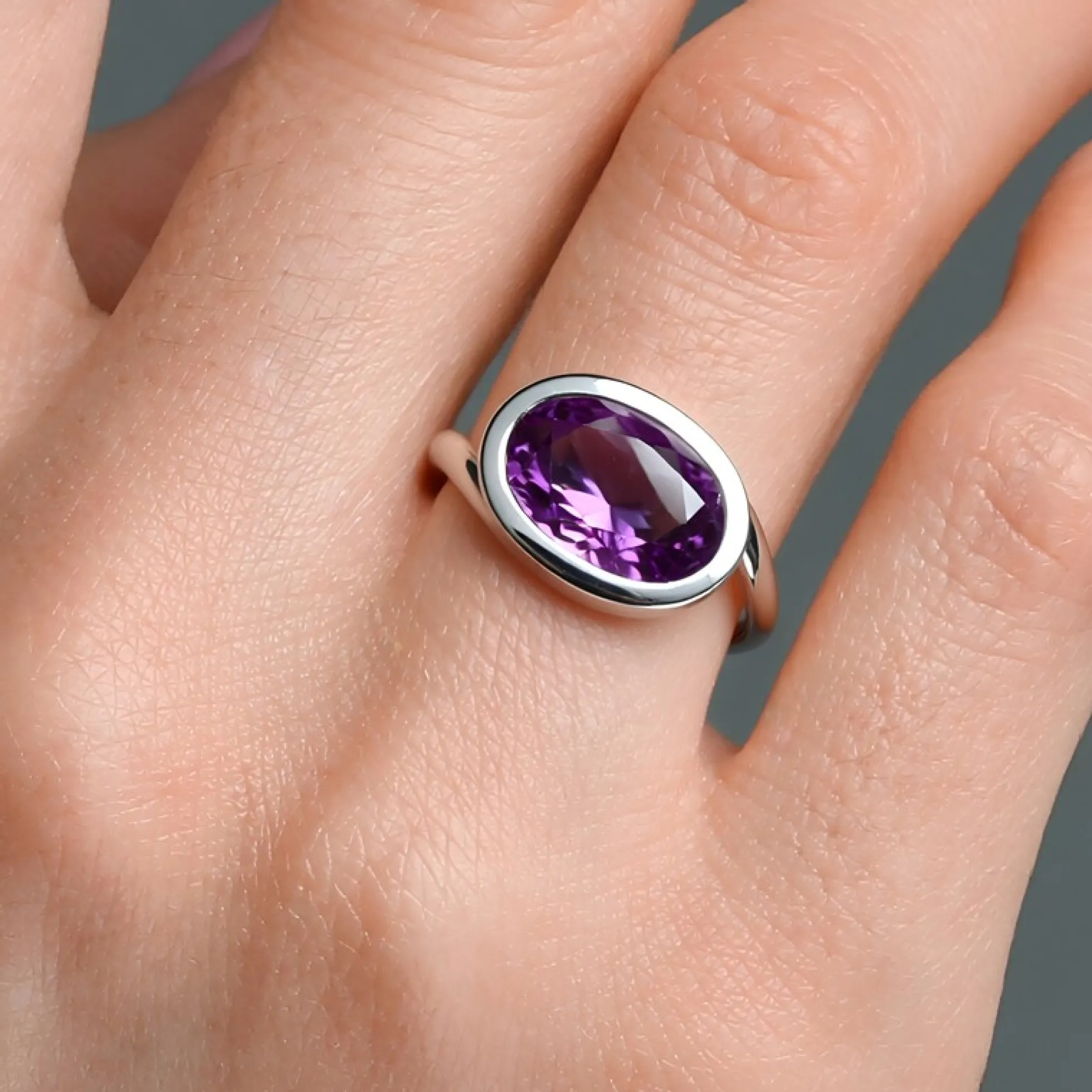 Amethyst-Silberring