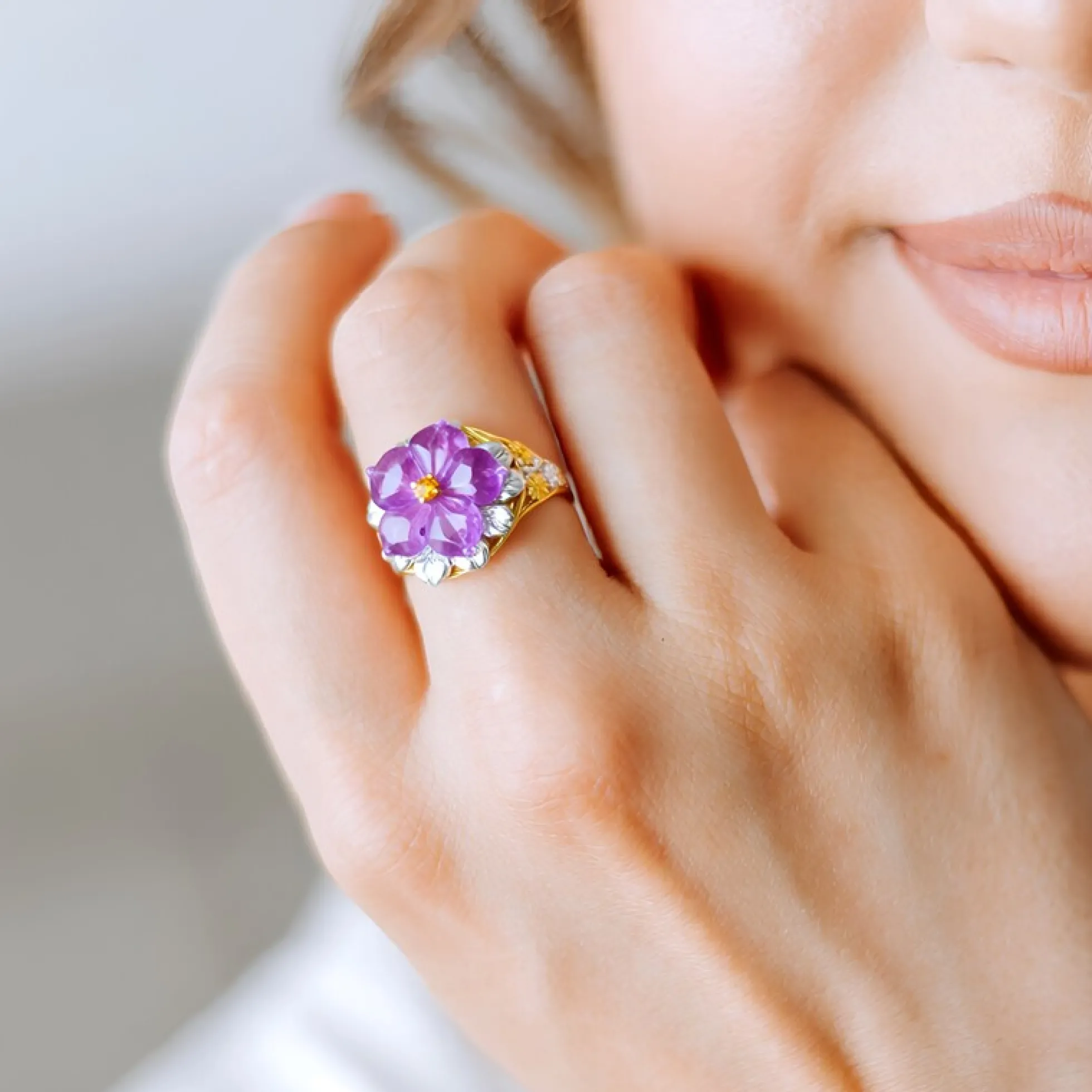 Amethyst-Silberring
