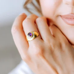 Amethyst-Silberring