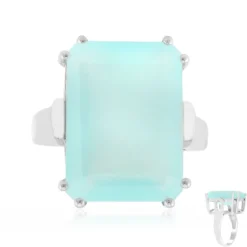 Aqua-Chalzedon-Silberring