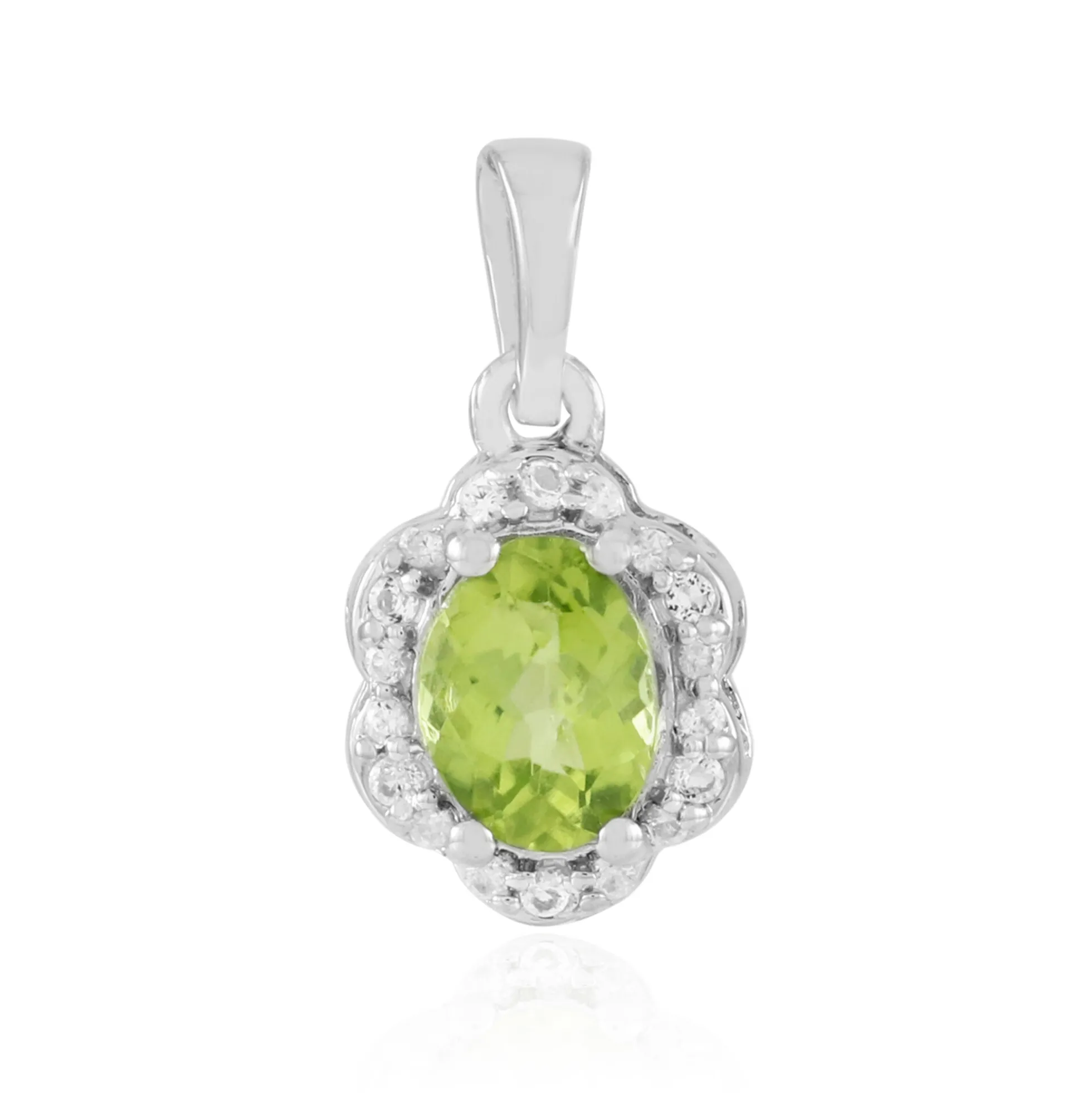Arizona-Peridot-Silberanhänger