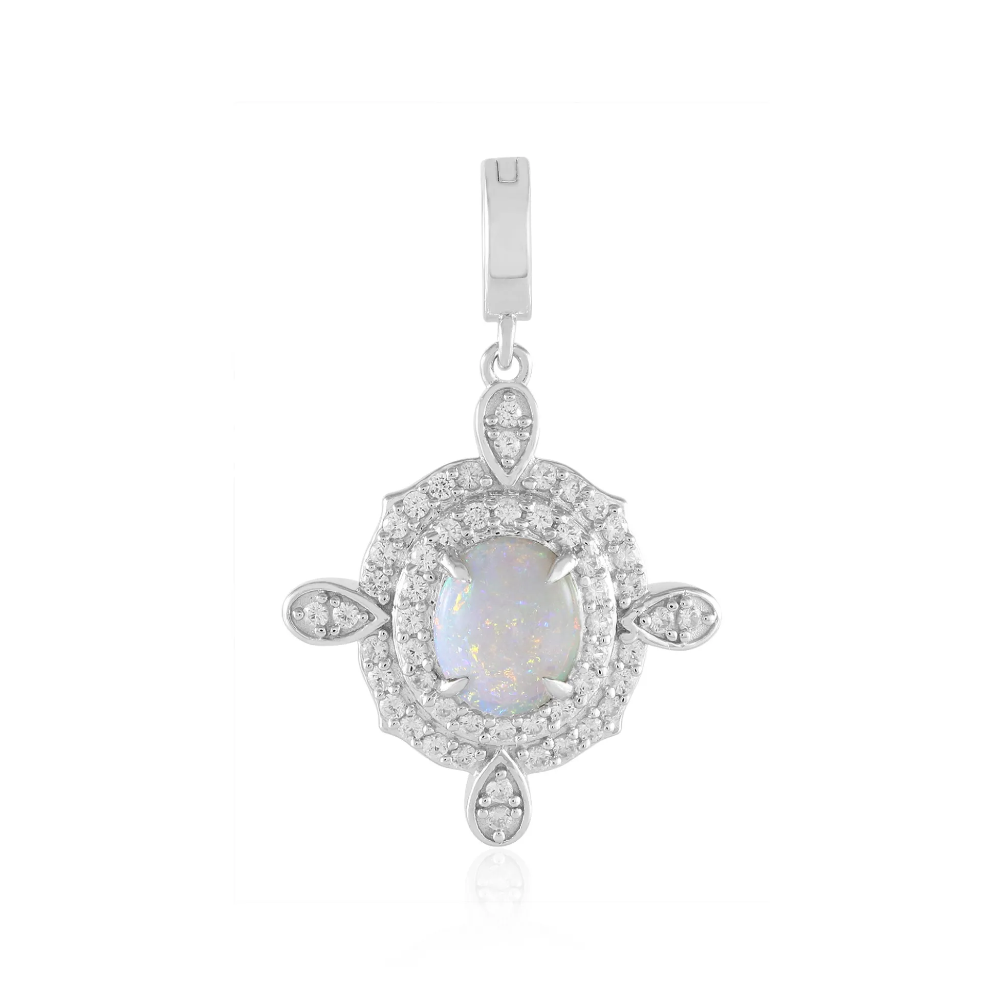 Australischer Opal-Silberanhänger