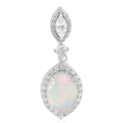 Australischer Opal-Silberanhänger