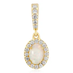 Australischer Opal-Silberanhänger