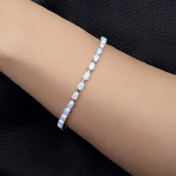Australischer Opal-Silberarmband