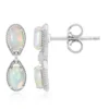 Australischer Opal-Silberohrringe