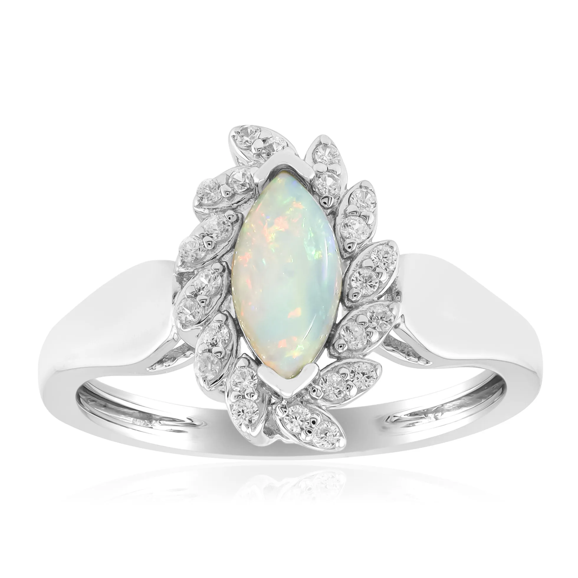 Australischer Opal-Silberring