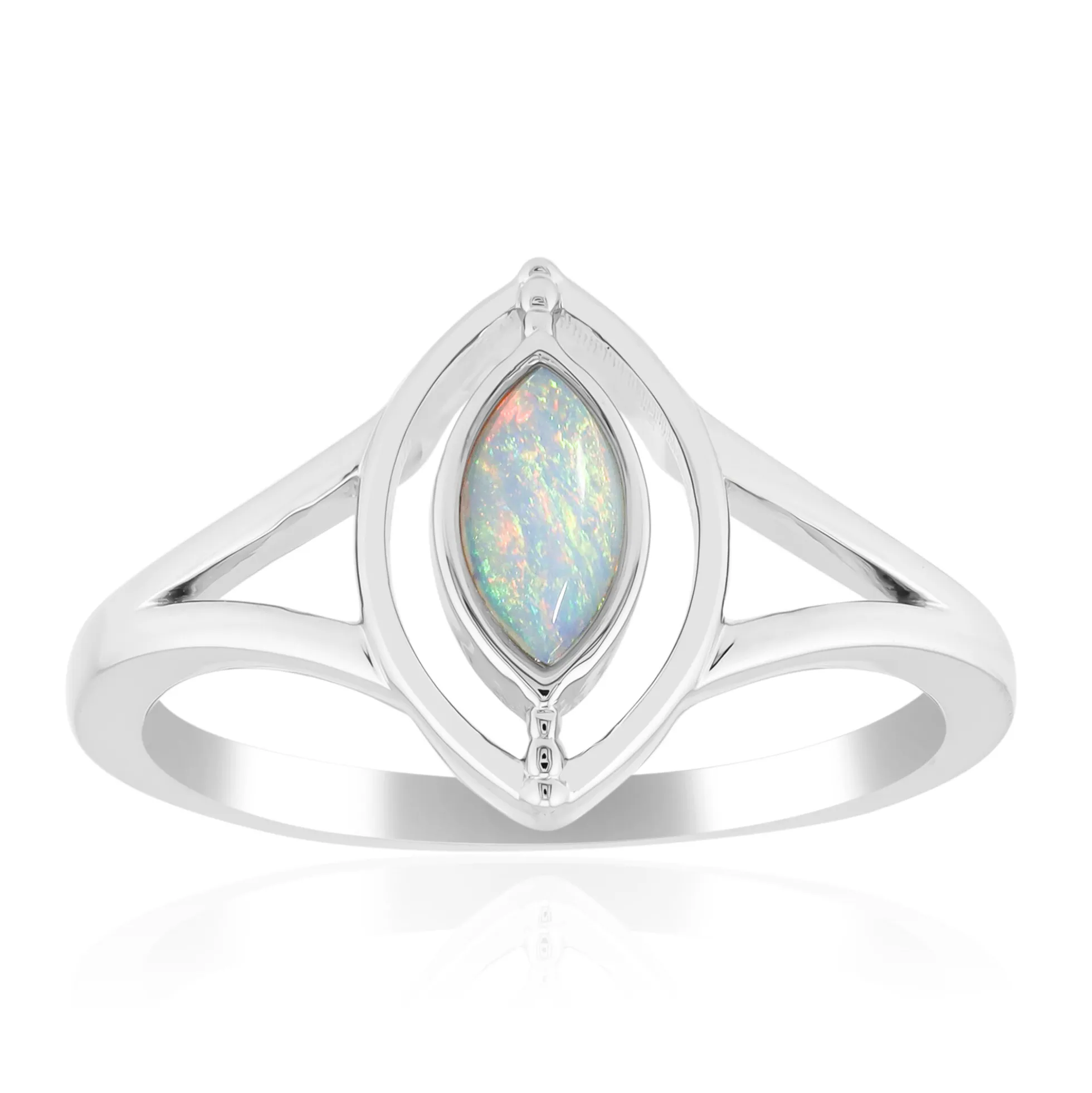 Australischer Opal-Silberring