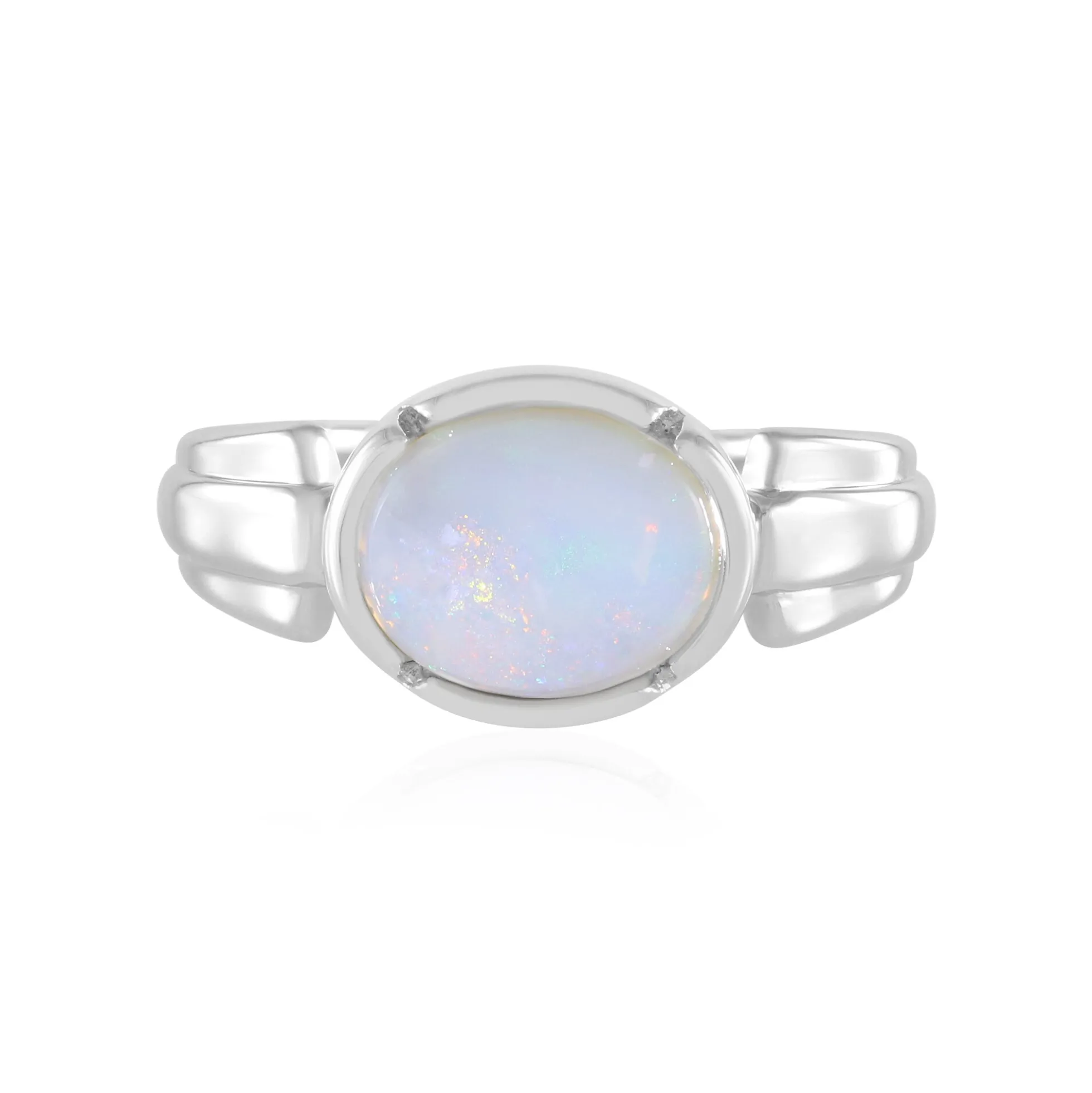 Australischer Opal-Silberring