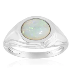 Australischer Opal-Silberring
