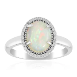 Australischer Opal-Silberring